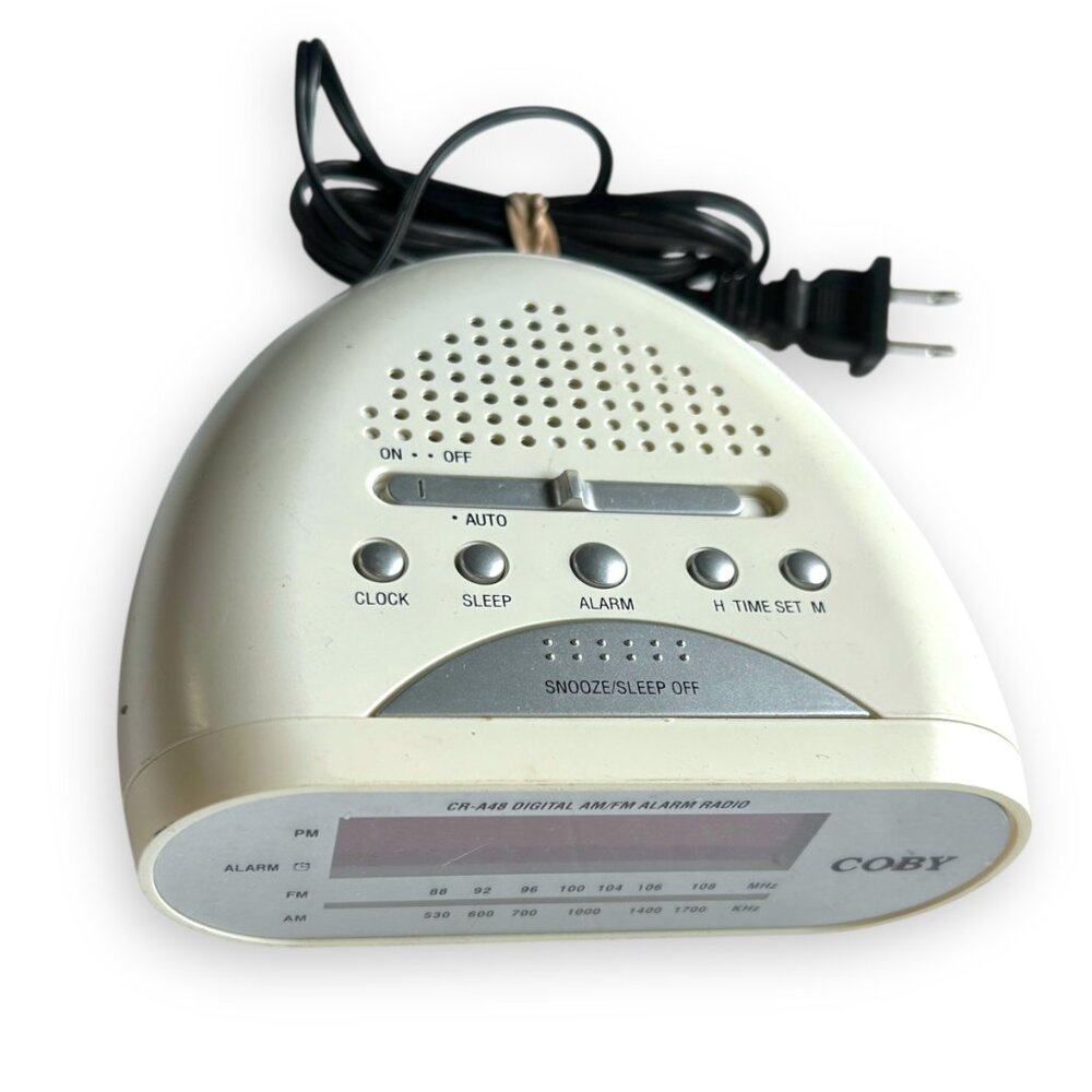 COBY DIGITAL AM/FM ALARM CLOCK RADIO #CR-A48 TESTED & WORKING - Picture 2 of 4